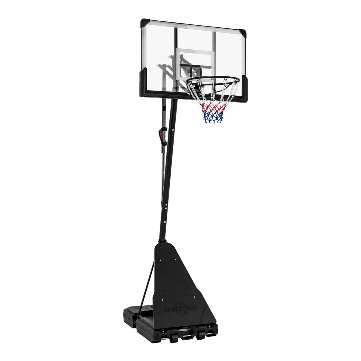 CostwayPanier de Basketball sur Pieds avec Hauteur Réglable 150-305 CM Support de Basket à Roulettes avec Panneau Arrière Incassable de 112cm en PC