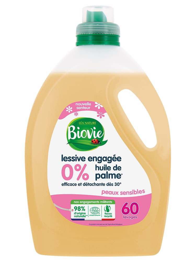 Biovie Lessive Engagée Peaux Sensibles 3 Litres