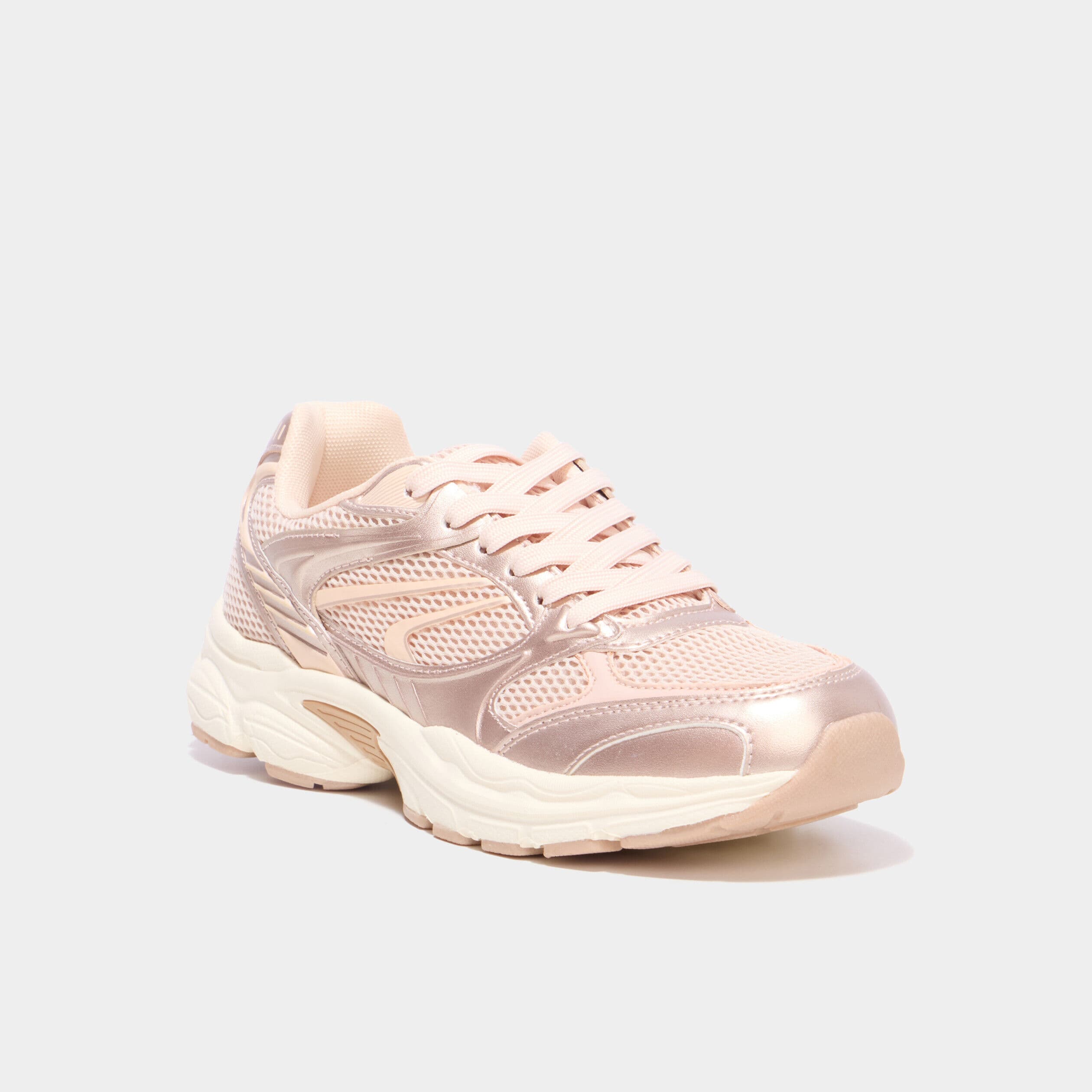Baskets running rose femme